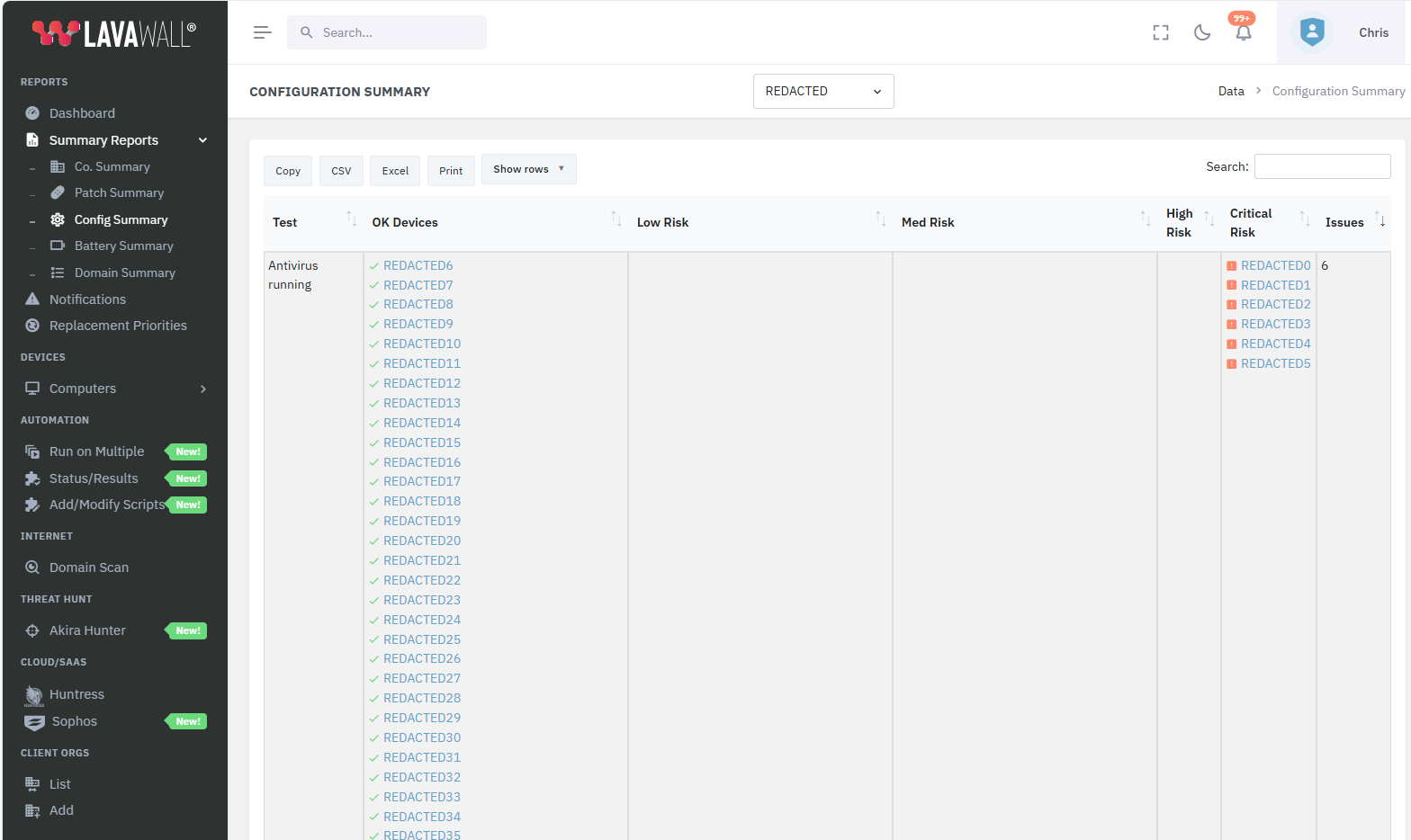 Configuration Summaries